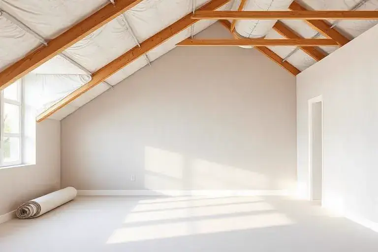 Combles aménagés isolés avec placo et peinture finie